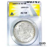 1890-S Morgan Silver Dollar ANACS AU58