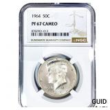 1964 Kennedy Half Dollar NGC PF67 CAMEO