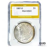 1887-O Morgan Silver Dollar PGA MS63