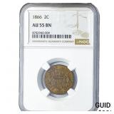 1866 1866 2C BN NGC AU55