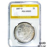 1897-O Morgan Silver Dollar PGA MS63