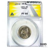1951 Jefferson Nickel ANACS PF66 PROOF
