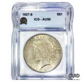 1927-S Silver Peace Dollar ICG AU50