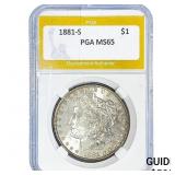 1881-S Morgan Silver Dollar PGA MS65