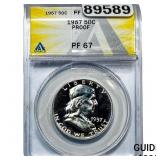 1957 Franklin Half Dollar ANACS PF67 PROOF