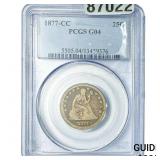 1877-CC Seated Liberty Quarter PCGS G04