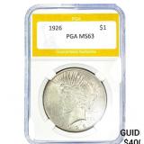 1926 Silver Peace Dollar PGA MS63