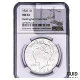 1926 Silver Peace Dollar NGC MS64 Buckinghan Coll.