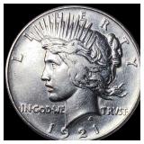 1921 Silver Peace Dollar CLOSELY UNCIRCULATED