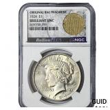1924 Silver Peace Dollar NGC  Brilliant Unc