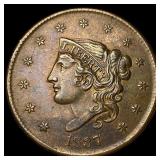 1837 Coronet Head Large Cent CHOICE AU