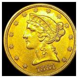 1881 $5 Liberty Head Half Eagle CLOSELY UNCIRCULAT