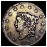 1826 Coronet Head Large Cent NEARLY UNCIRCULATED
