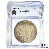 1897-S Morgan Silver Dollar ICG MS63