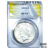 1923-S Silver Peace Dollar ANACS MS63