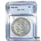 1882-O/S Morgan Silver Dollar ICG F12
