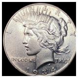1934 Silver Peace Dollar CLOSELY UNCIRCULATED