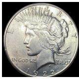 1922-S Silver Peace Dollar CLOSELY UNCIRCULATED