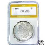 1887 Morgan Silver Dollar PGA MS63