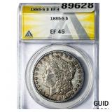 1885-S Silver Peace Dollar ANACS EF45