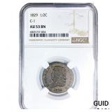 1829 Classic Head Half Cent NGC AU58 BN