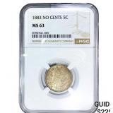 1883 Liberty Victory Nickel NGC MS63 NO CENTS