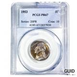 1953 Jefferson Nickel PCGS PR67