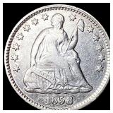 1858 Silver Seated Liberty Half Dime NEARLY  UNCI