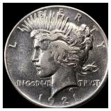 1921 Silver Peace Dollar CLOSELY UNCIRCULATED
