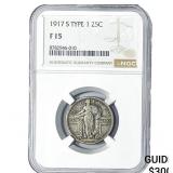 1917-S Standing Liberty Quarter NGC F15