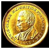 1905 Gold Lewis and Clark Exposition $1 CLOSELY UN