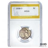 1938-D Buffalo Nickel PGA MS66