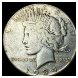 1934 Silver Peace Dollar LIGHTLY CIRCULATED
