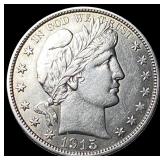 1915-D Silver Barber Half Dollar CLOSELY  UNCIRCU