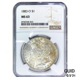 1883-O Morgan Silver Dollar NGC MS63