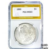1890 Morgan Silver Dollar PGA MS63