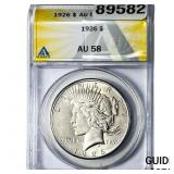 1926 Silver Peace Dollar ANACS AU58