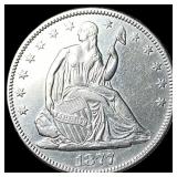 1877 Seated Liberty Half Dollar CLOSELY UNCIRCULAT