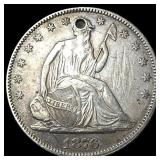 1876 Seated Liberty Half Dollar (holed) HIGH GRADE