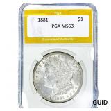 1881 Morgan Silver Dollar PGA MS63
