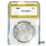 1886 Morgan Silver Dollar PGA MS64