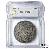 1904-S Morgan Silver Dollar ICG VG10