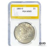 1883-O Morgan Silver Dollar PGA MS65