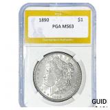 1890 Morgan Silver Dollar PGA MS63