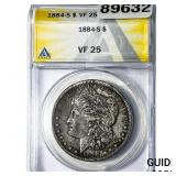 1884-S Morgan Silver Dollar ANACS VF25