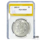 1883-O Morgan Silver Dollar PGA MS64