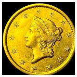 1853-O Gold $1 Liberty Head CLOSELY UNCIRCULATED