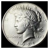1921 Silver Peace Dollar CLOSELY UNCIRCULATED