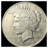 1934 Silver Peace Dollar NEARLY UNCIRCULATED