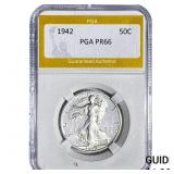 1942 Walking Liberty Half Dollar PGA PR66